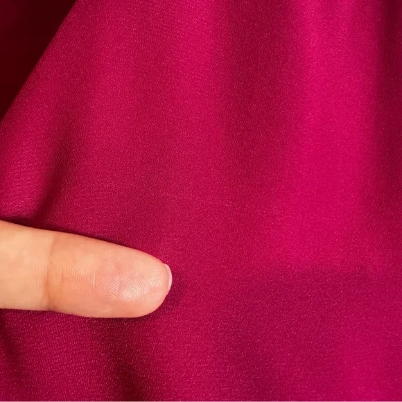 New York & Company Plum Semi Sheer Tie Neck Bow Blouse READ - Picture 10 of 14